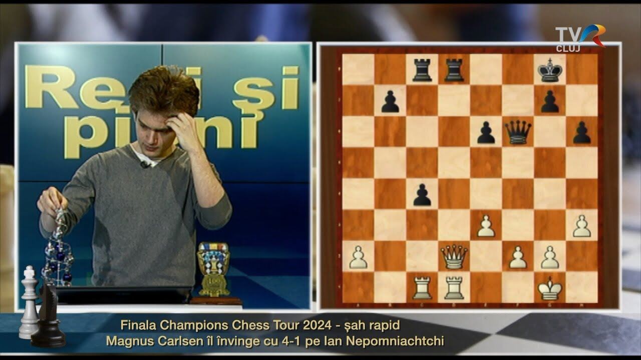 Finala Champions Chess Tour 2024 - sah rapid/ Magnus Carlsen l-a invins cu 4-1 pe Ian Nepomniachtchi
