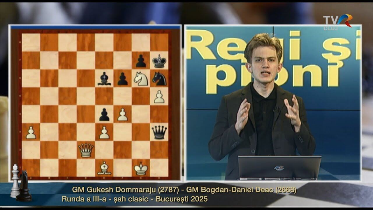 Grand Chess Tour București spre final/Confruntarea Bogdan Deac - campionul mondial Gukesh Dommaraju